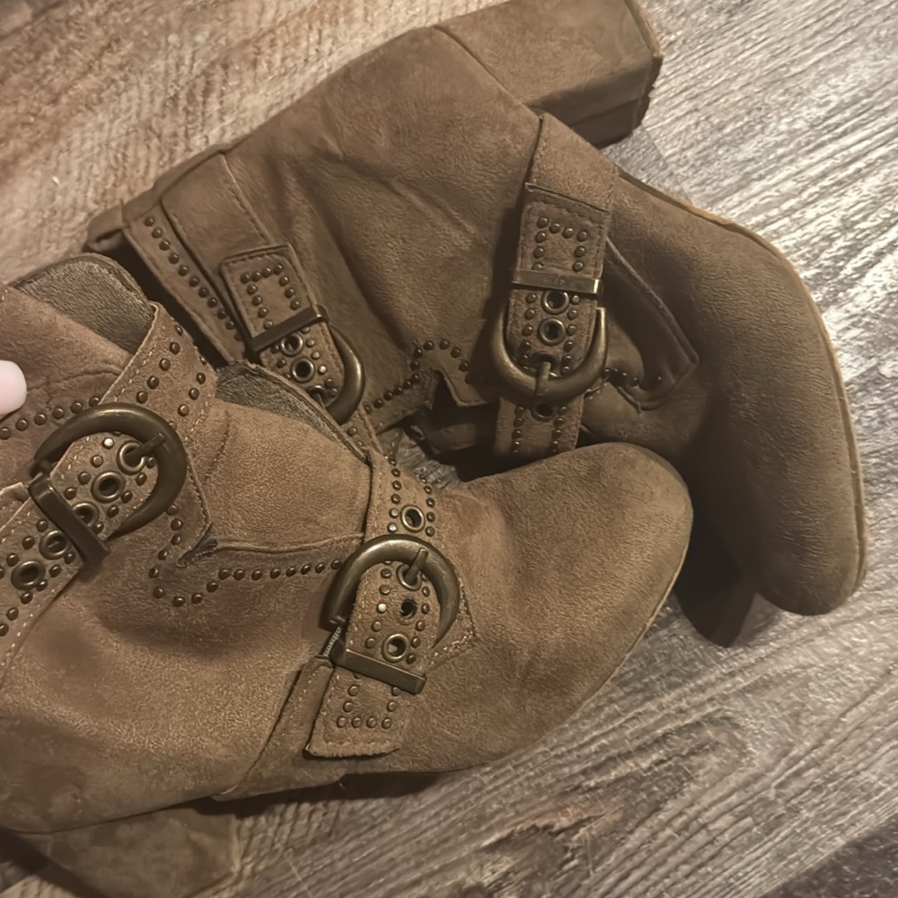 Brown Suede Ankle Boots